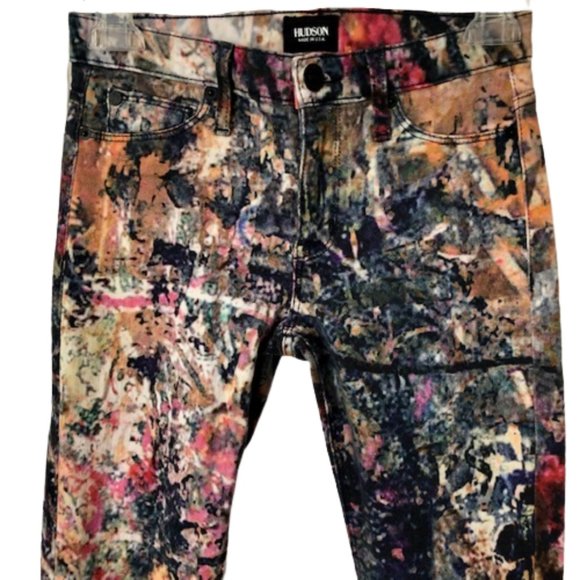 Hudson Nico Midrise Skinny Splatter Jeans - 25 - Picture 4 of 14
